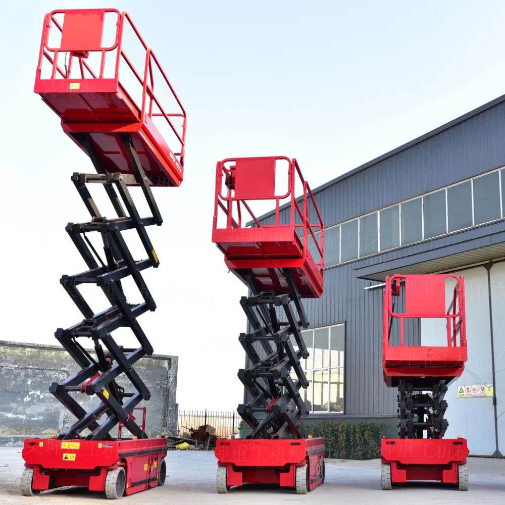 2025 New Arrive 10 m 12 m Self-Propelled Mobile Elevated Hydraulic Scissor Jack Lift Table for Aerial Work