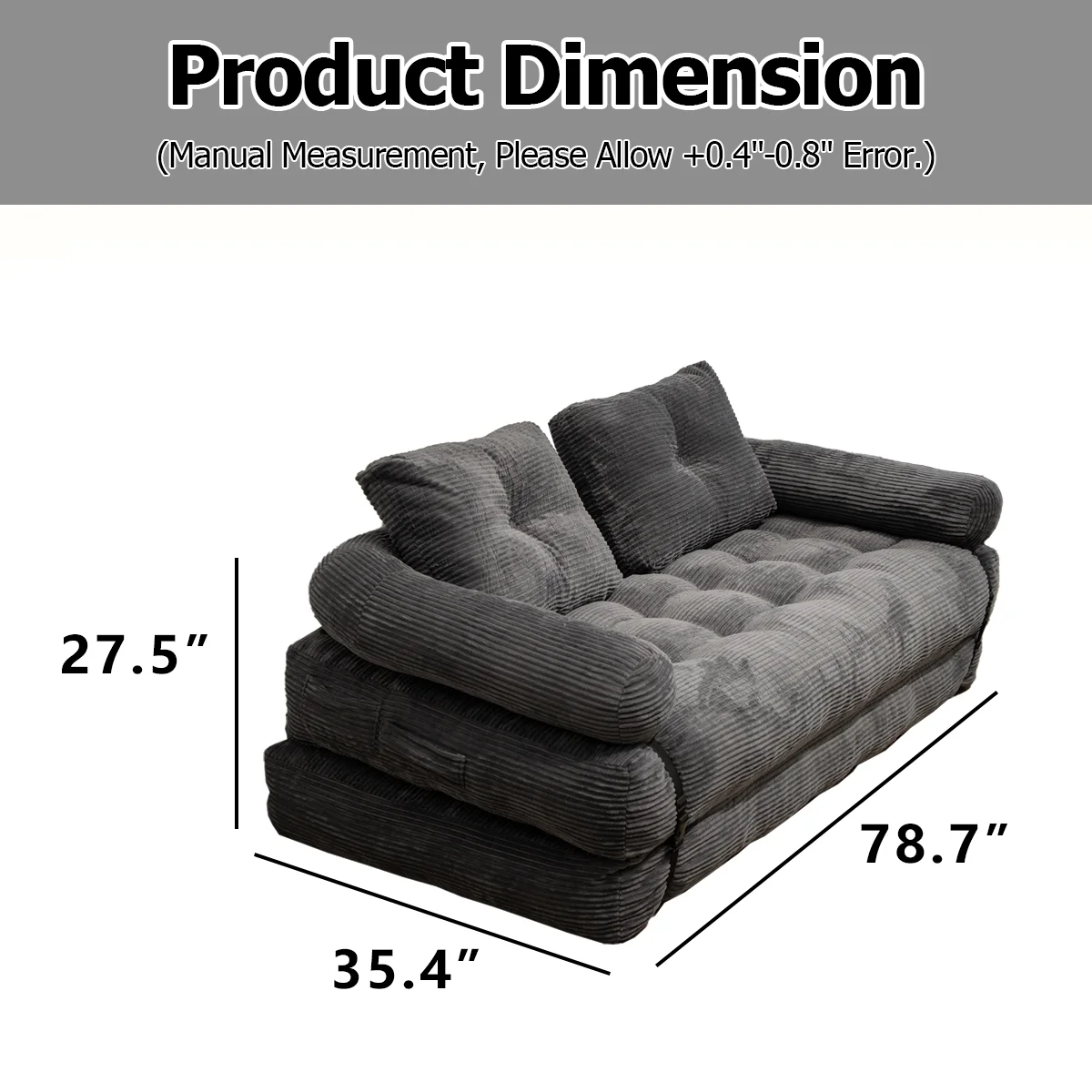 Modern and fashionable living room sofa bed set, environmentally friendly fabric, foldable