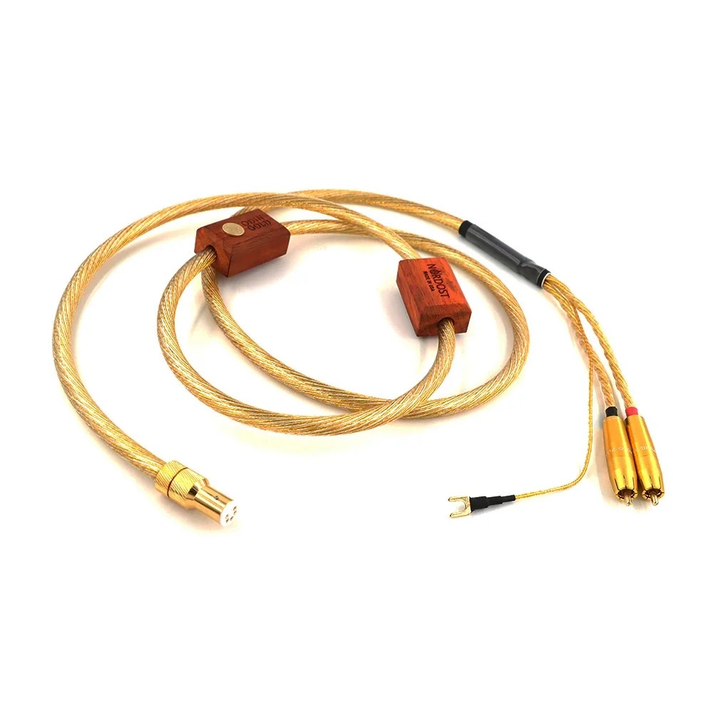 

High Quality Gold Tonearm Cable Phono RCA Male HiFi Vinyl 3m Length Premium Audio Connector