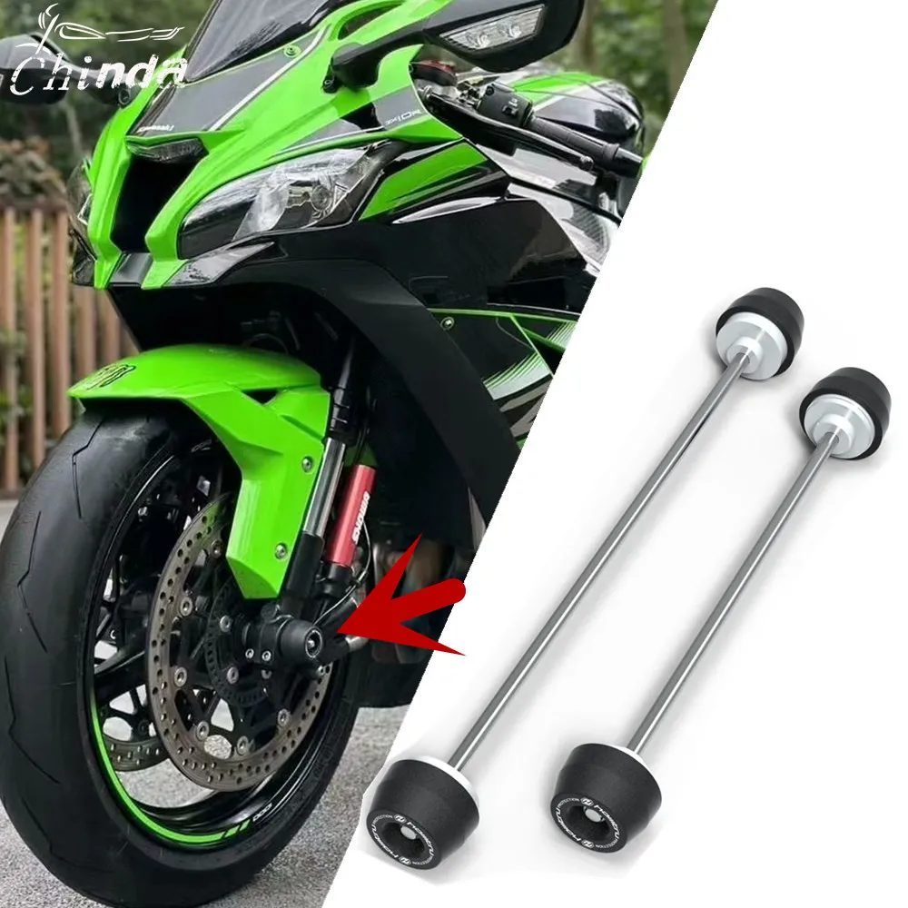 Motorcycle Front & Rear Axle Fork Crash Sliders Wheel Protection For Kawasaki ZX-10R ZX-10RR SE  Ninja ZX-10R ZX-10RR 2016-2023