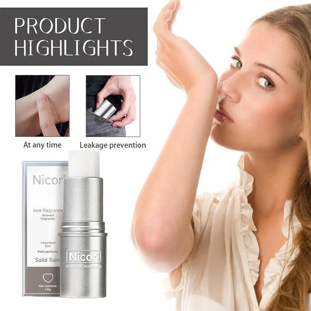 Roller Ball Pheromone Oil Refreshing Long Lasting Scent Solid Portable Perfume Love Balm Natural Fresh K0O8