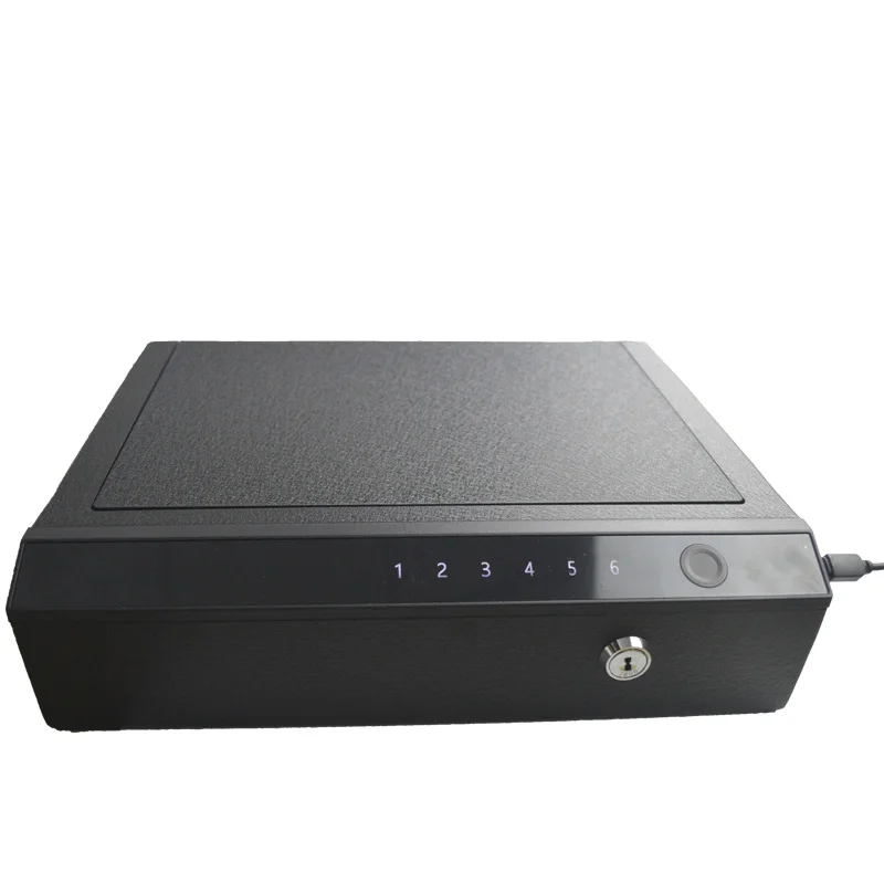 Biometric Gun Safes, Quick Access Gun Lock Box with Fingerprint & Digital Keypad, Handgun Safe with Auto Open Lid, Bedside Car