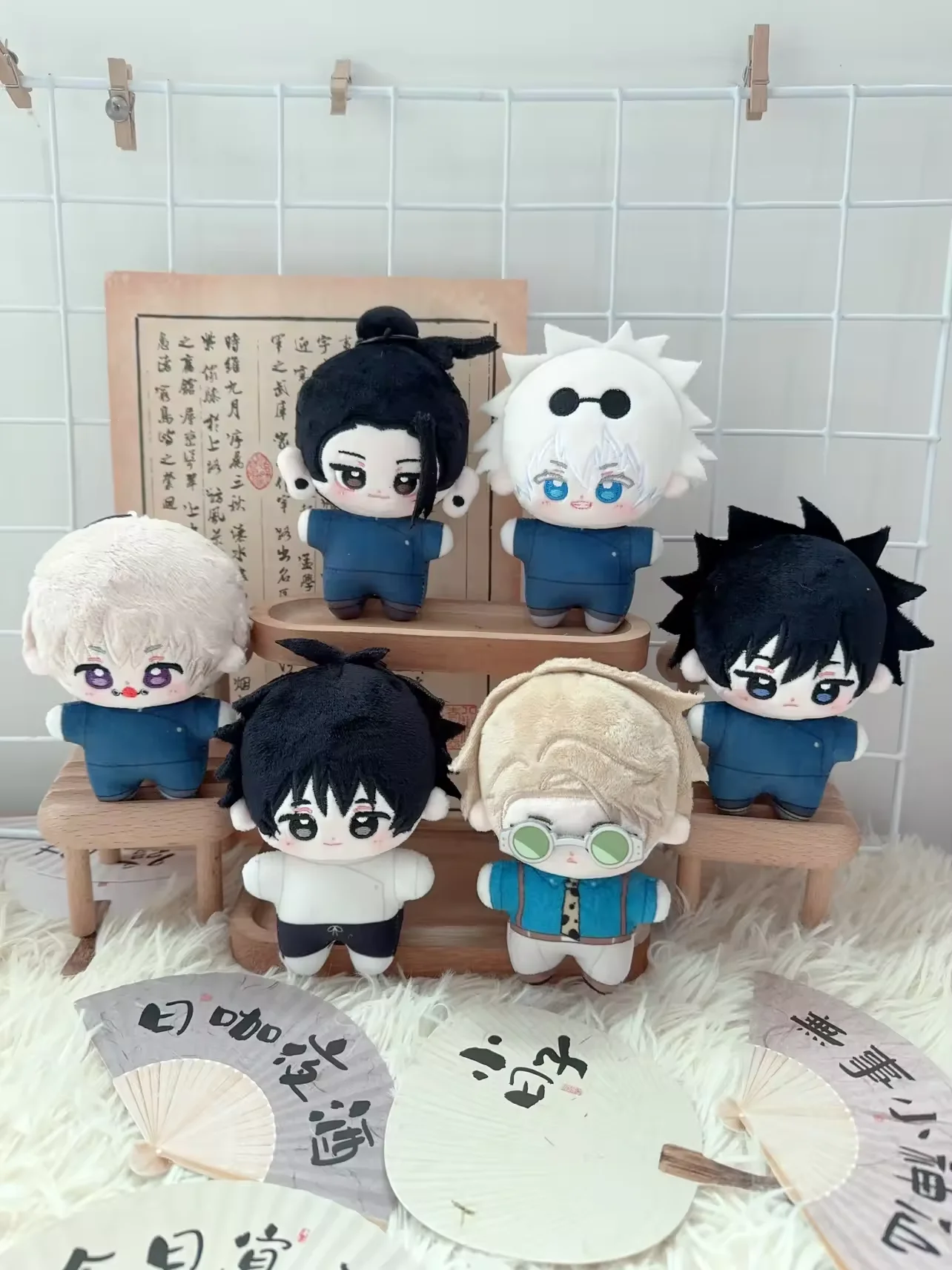 Jujutsu Kaimmense-Porte-clés en peluche, jouets en peluche, figurine d'anime, pendentif pour sac à dos, beurre, Satoru, Gojo Itadori Yuji Geto, SuNAENA u, Inumaki Toge