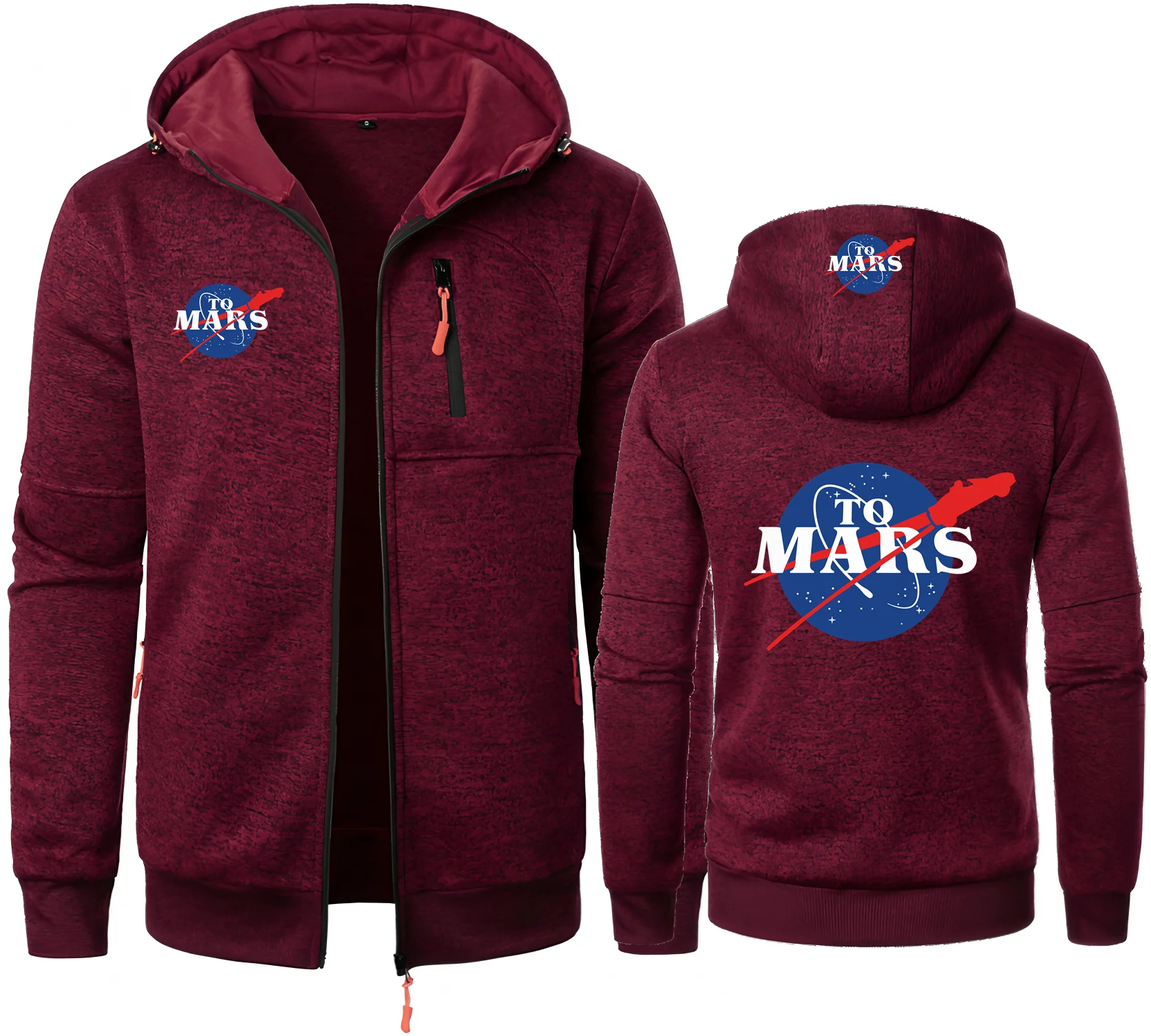 Mars SpaceX Men Hoodies Sweatshirts Space X Logo NASAS Jacquard Hoodie Men Hooded Pullover For Male Hoody Man Sweatshirt