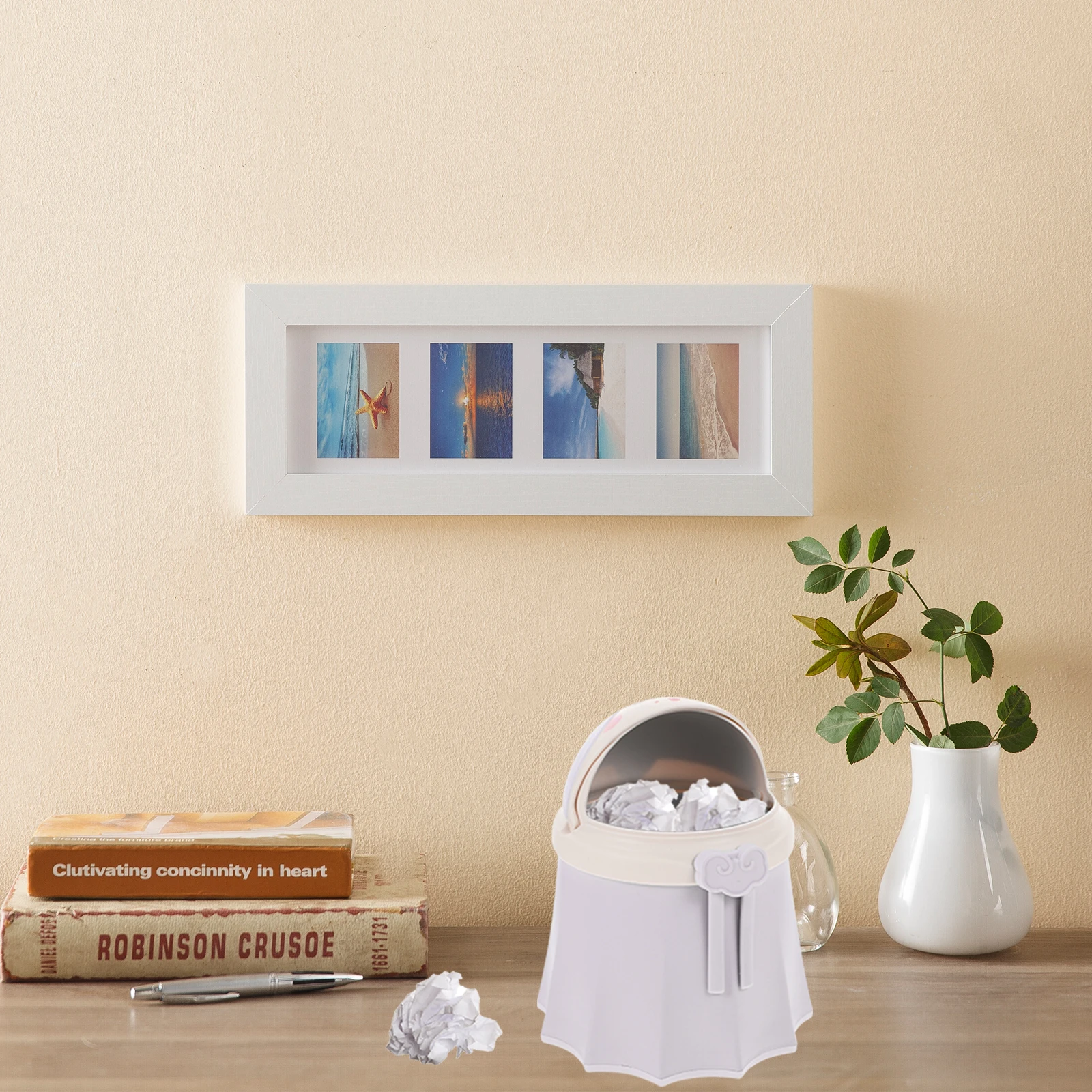

ing Cartoon Princess Trash Can Office Garbage Cans Mini Pp Storage Table Bin for