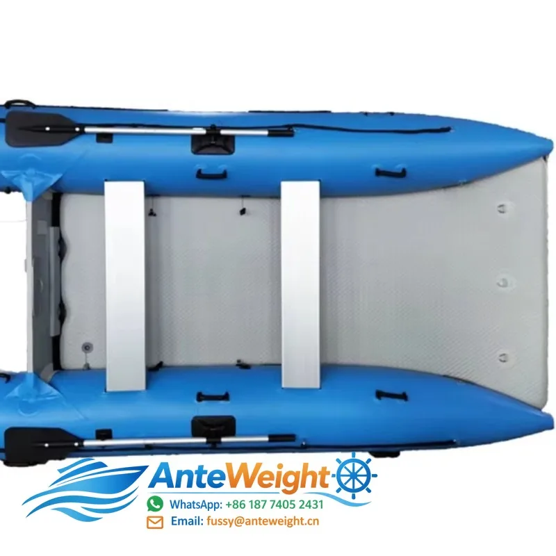 High-Speed 0.9mm PVC & Hypalon Inflatable Catamaran Dinghy Quality Rowing Boats for Lake Fishing Outdoor Surfing Drifting Rowing
