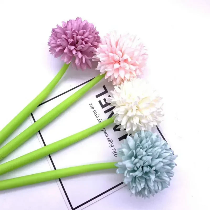 

Канцелярские принадлежности, гелевая ручка с искусственным цветком, цветная хризантема, пластиковая быстросохнущая ручка, каваи, школьные принадлежности, гелевые ручки B