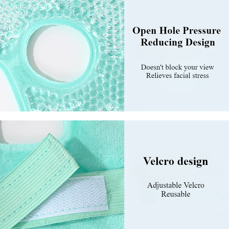 1pc Ice Masks Eye Masks Hot/Ice Masks Reduce Edema Post-Op Recovery Cooling Ultra Soft Full Face Fabrics