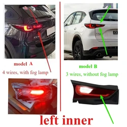 1 Piece choose A or B  Inner Rear Fog Lamp for CX5 2022-2024 KA0G-51160 Tail Lamp for Mazda CX-5 Stop Turning Signal Lights