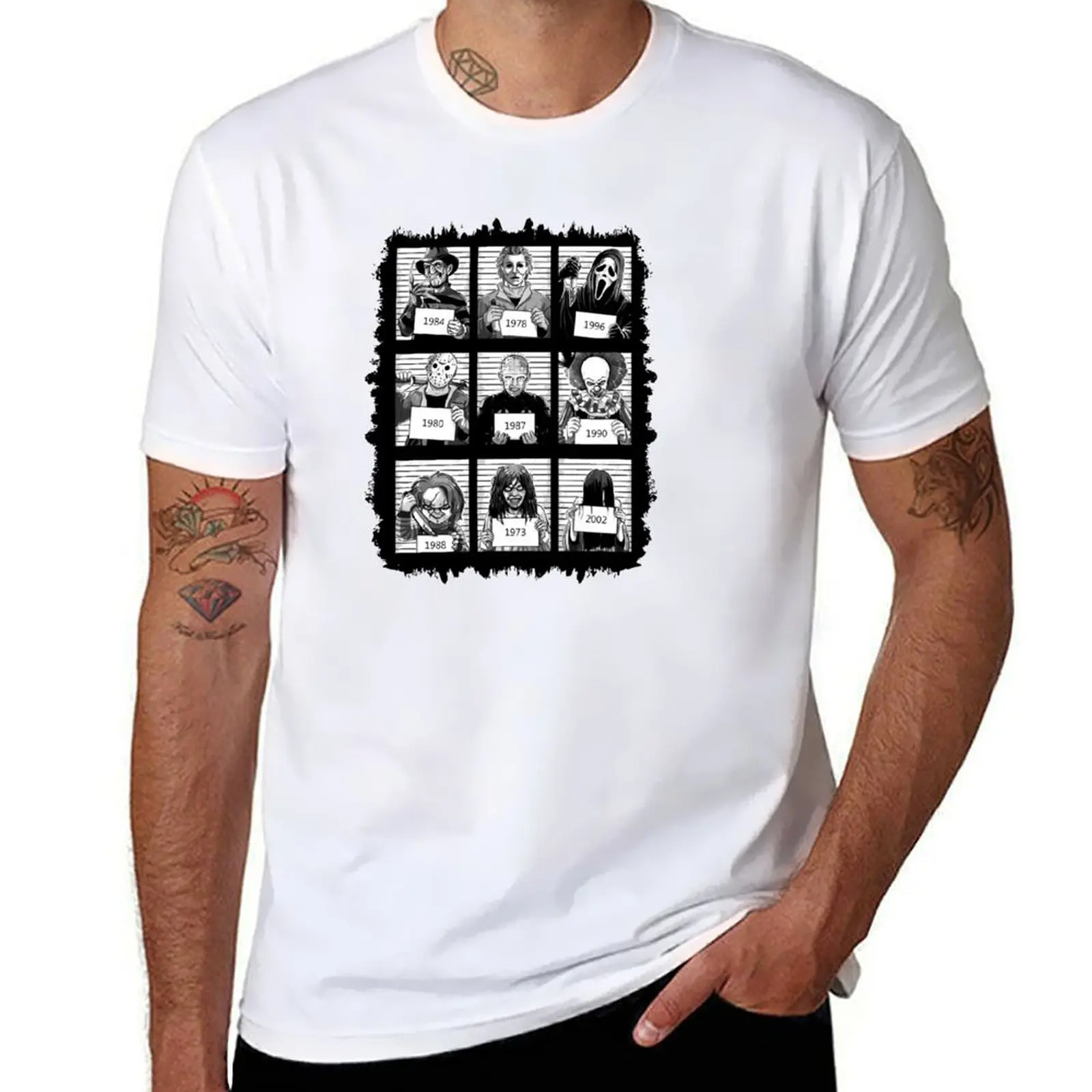 

Horror Movie Characters T-Shirt man t shirt cotton t shirts for man graphic cars