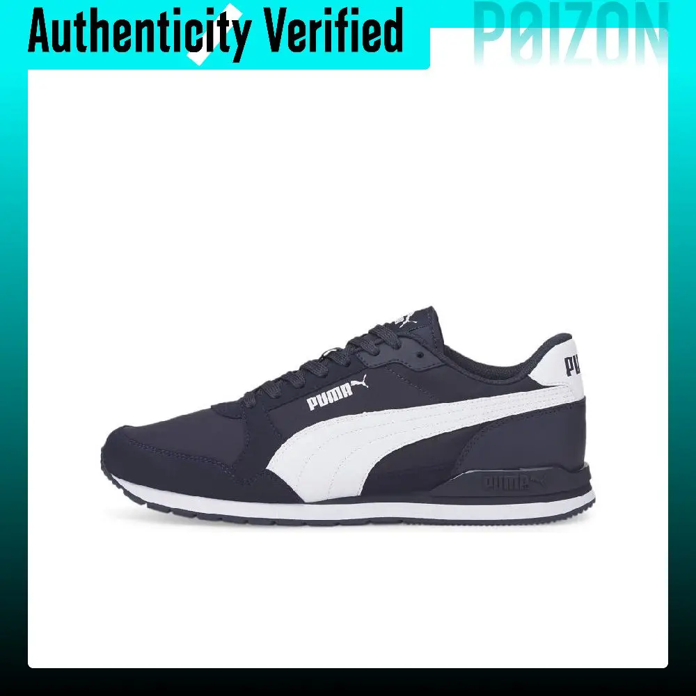 PUMA St Runner V3 Comfortable Textile, Leather Cushioning Slip Resistant Abrasion Resistant Breathable Lightweight 384857-02
