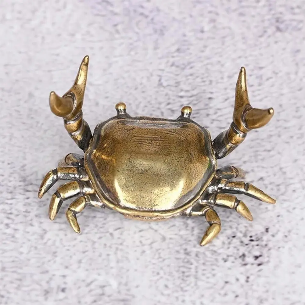Desktop Decorations Pen Holder Crab/Scorpion/Lobster Shaped Solid Brass Animal Miniatures Crafts Crayfish Figurines