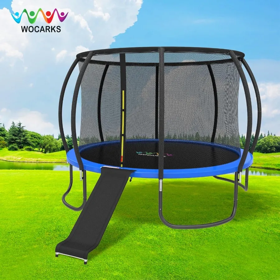 Ergonomic Trampoline Slide with Buffer Region Universal Trampoline Slide for Outdoor Trampoline Slide Attachment Heavy Duty Ste