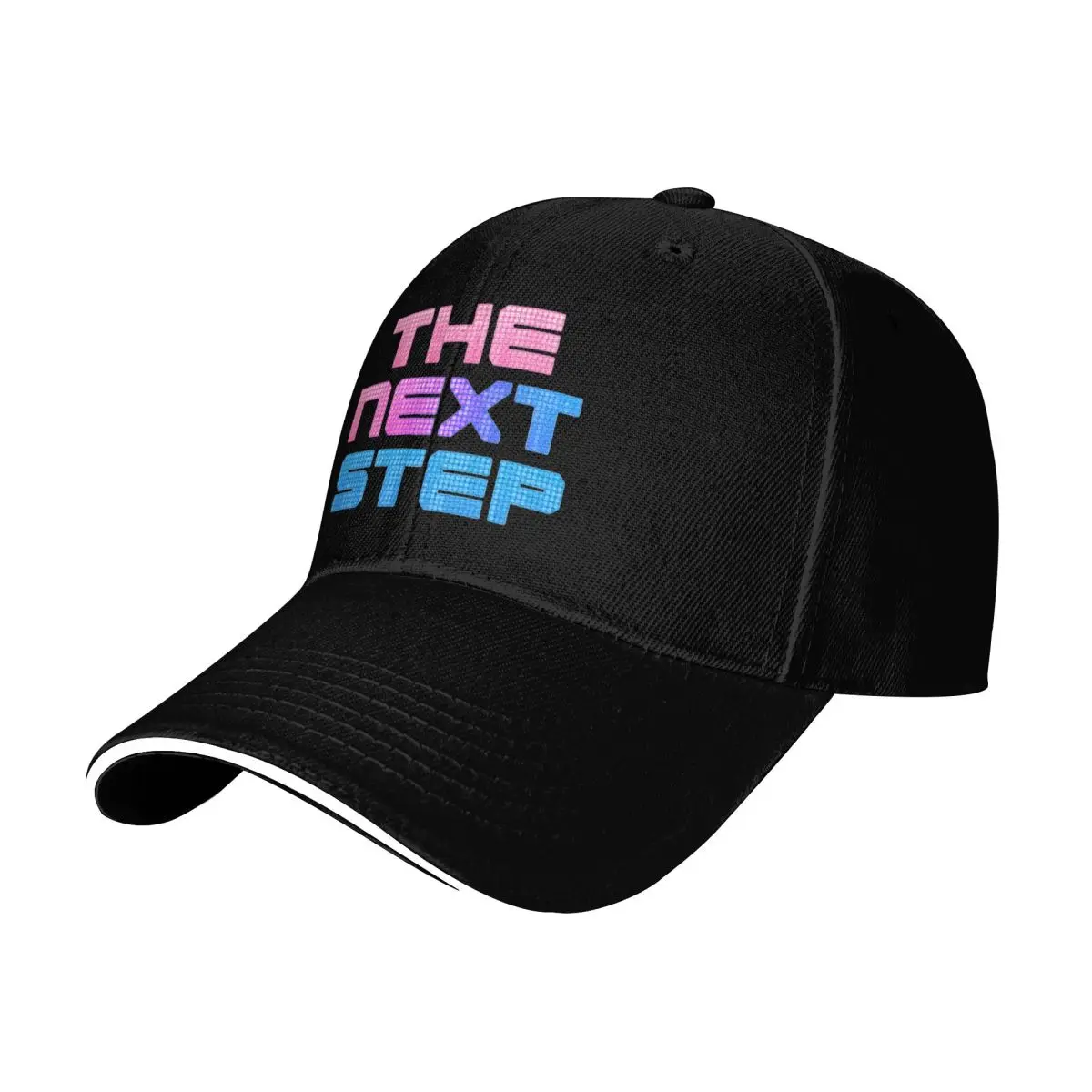 The Next Step Baseball Cap Cotton Twill Breathable Contrast Two Tone Brim Snapback Flat Bill