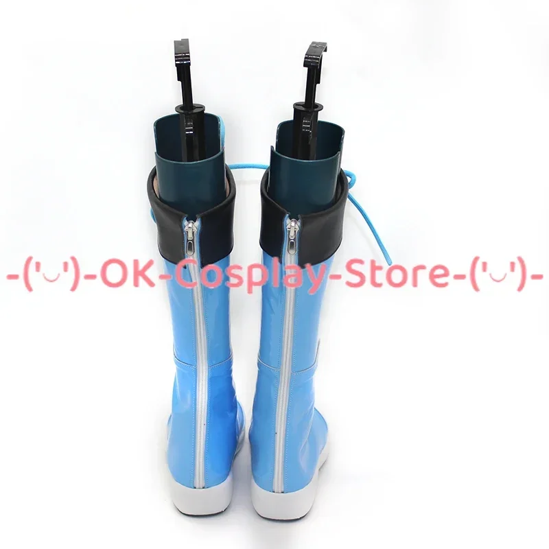 [맞춤형] 게임 아이덴티티 V 도끼 소년 로비 화이트 코스프레 신발 애니메이션 롤플레잉 소품 할로윈 카니발 파티 PU 가죽 부츠