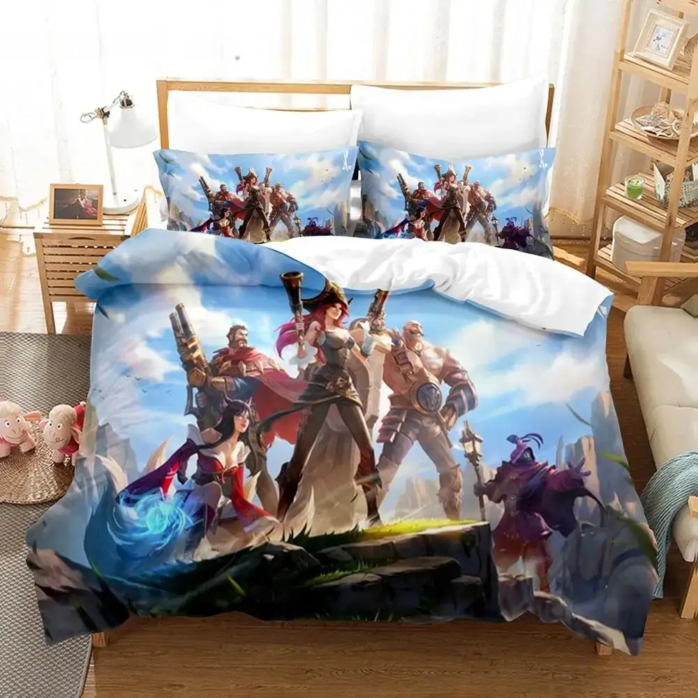 3d Print Game Anime League of Legends Bedding Set Single Double King Bed Set Children's Bedroom Duvet Cover Sets Home Textiles