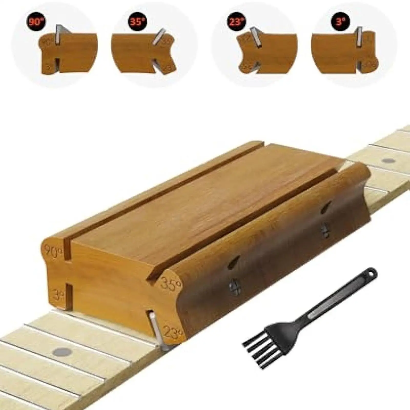 3 in 1 Gitar Bas Fret Sonu Giyinme Fret Multiuse Gitar Fret Zımpara Bloğu Yaylı Çalgılar için Bas Banjo Ukulele Aksesuarı