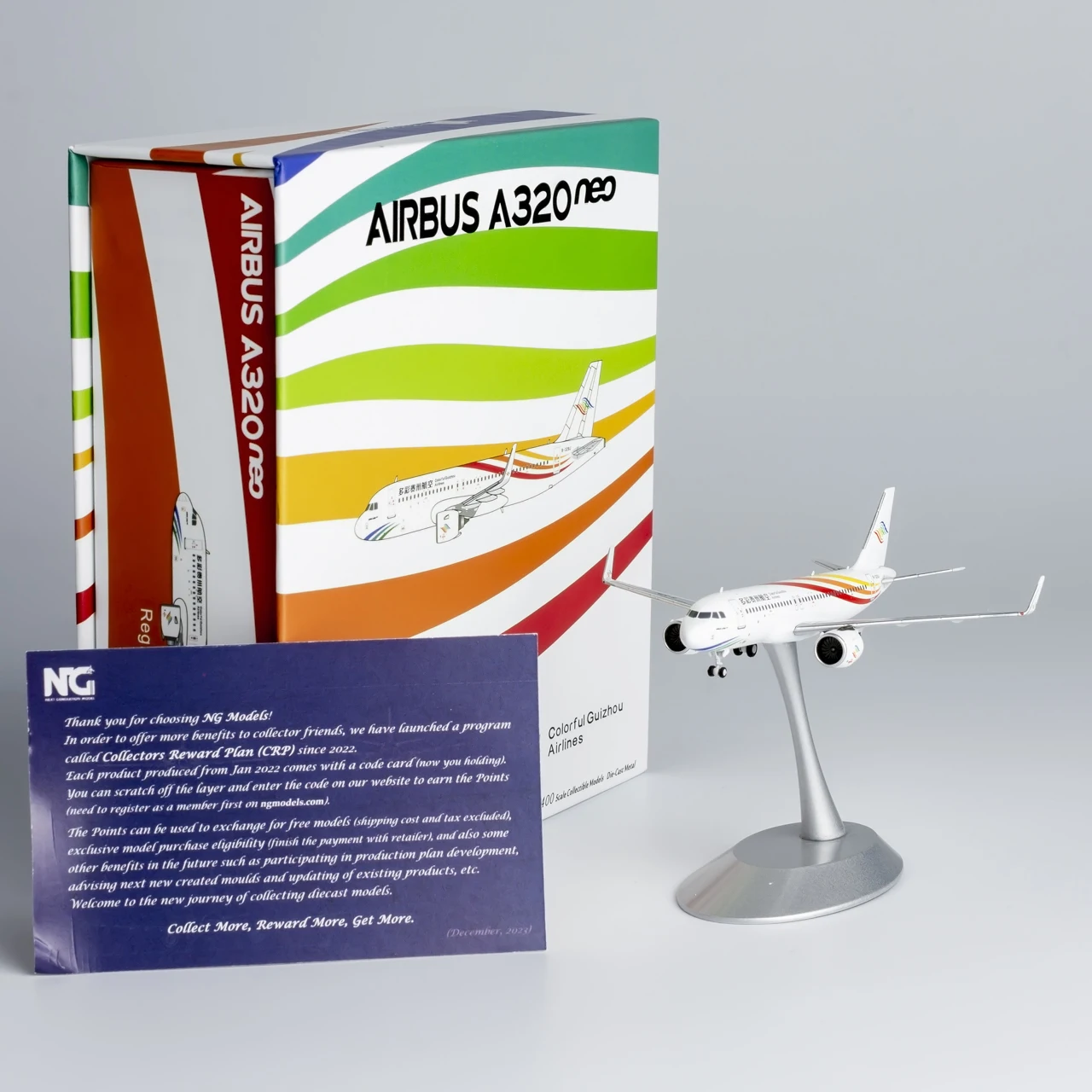 

15053 Alloy Collectible Plane Gift NG Model 1:400 Colorful Guizhou Airlines Airbus A320neo Diecast Aircraft Jet Model B-329J