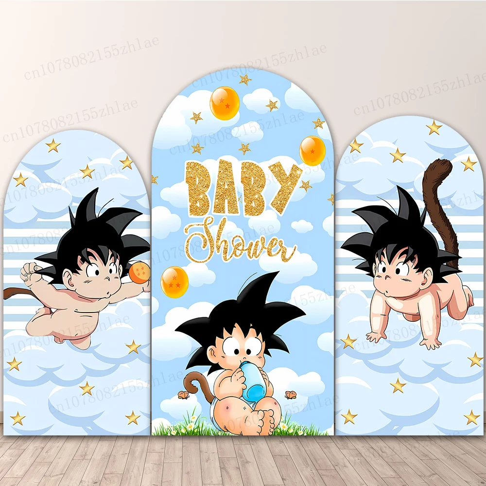 Dragon Ball Birthday Party Photo Background  Arch Cartoon Photography Backdrop Baby Shower Photography Backdrop