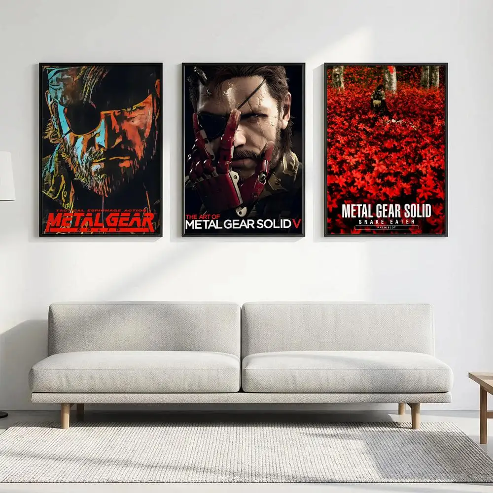 Game Metal Gear Solid Poster HD art waterproof sticky wall home decoration aesthetic
