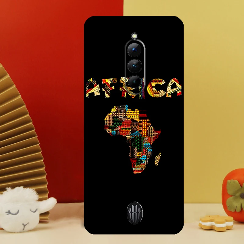حافظة خريطة أفريقيا Geogra لهاتف Nubia Red Magic 10 Pro Plus 6 7 Pro 6S 7S 5G 6R RedMagic 9S 8s 8 9 Pro Plus