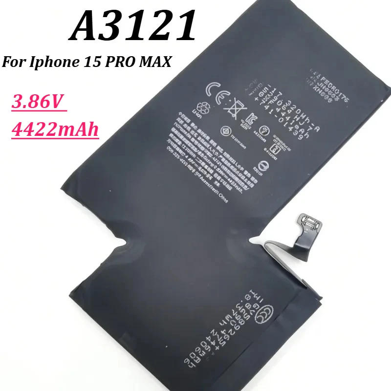 A3121 A3011 Replacement Internal Battery  3274mAh 4422mAh  For i  Phone 15 Pro 15 Pro Max US Version Mobile Phone Parts