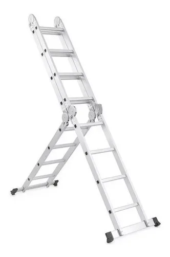 Escada Articulada 4x4 de Alumínio Multifuncional 16 Degraus e Altura de 4,70 Metros
