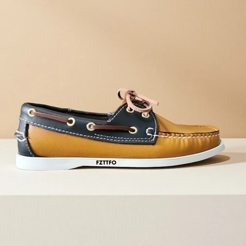 

Топсайдеры из натуральной кожи ручной работы премиум-класса, женская и мужская обувь, брендовые роскошные лоферы, мужские мокасины, обувь Portland