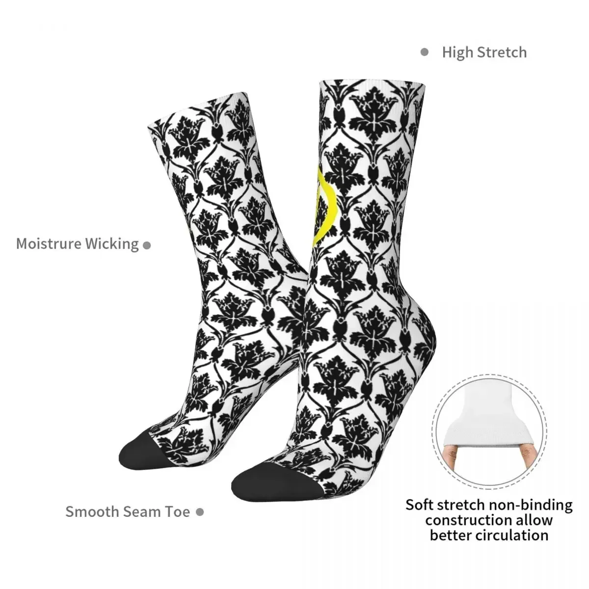 Sherlock Wallpaper Design Socks Harajuku High Quality Stockings All Season Long Socks Accessories for Unisex Birthday Present