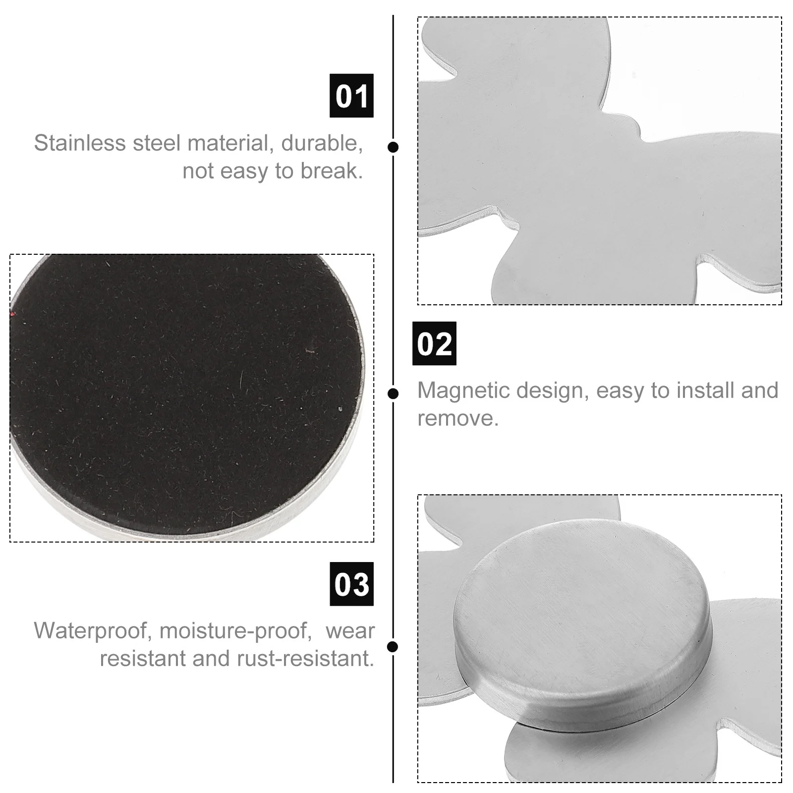 4 قطعة أصحاب مفرش طاولة مفرش المائدة المغناطيسي قلادة الفولاذ المقاوم للصدأ يندبروف المثبت لغطاء الطاولة المضادة للانزلاق معلقة #1