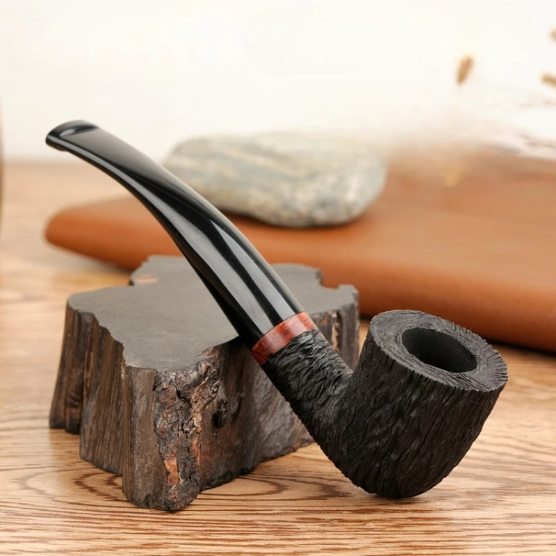 

Pipe Handmade Tobacco Pipe Dismountable Filtered Solid Wood Tobacco Pipe Dry Tobacco Pouch Men's Set