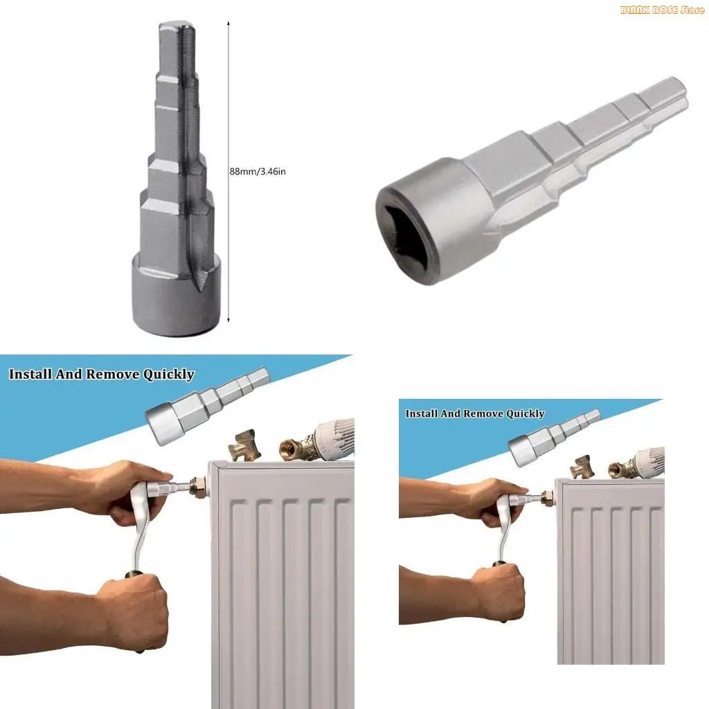K1AE Step Wrench 1/2inch Drive Valves Lugs Drive Radiators Wrench Plumbing Valves Pumping Removal Wrench Radiators Spanners