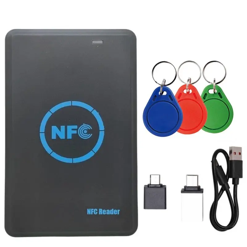 A98Z RFID Smart Chip Duplicator 5 Frequency+ Reader Keychain 3Xuid Copier HID 125K/IC/ID 13.56M 125K Token Writer Clone