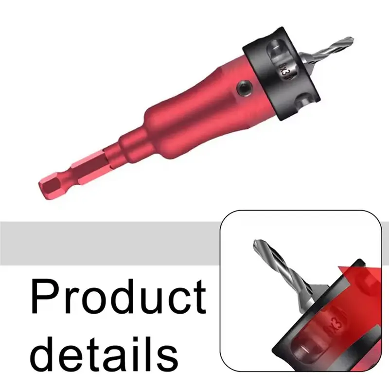 B97A-Quick Change Adjustable Depth Stop Drill Bit Set Woodworking Tool With 2.8Mm& 3.0Mm Bits Included Control