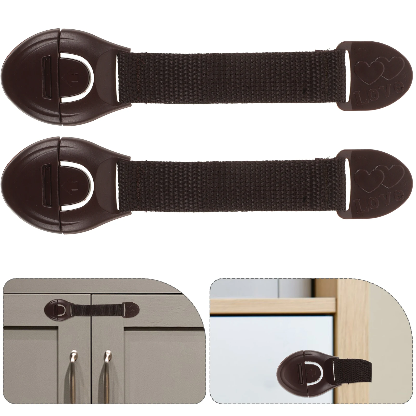 

12Pcs Safety Locks Fabric Baby Proof Locks for Window Door Drawer Cabinet Refrigerator Child Safety Toddler Proof