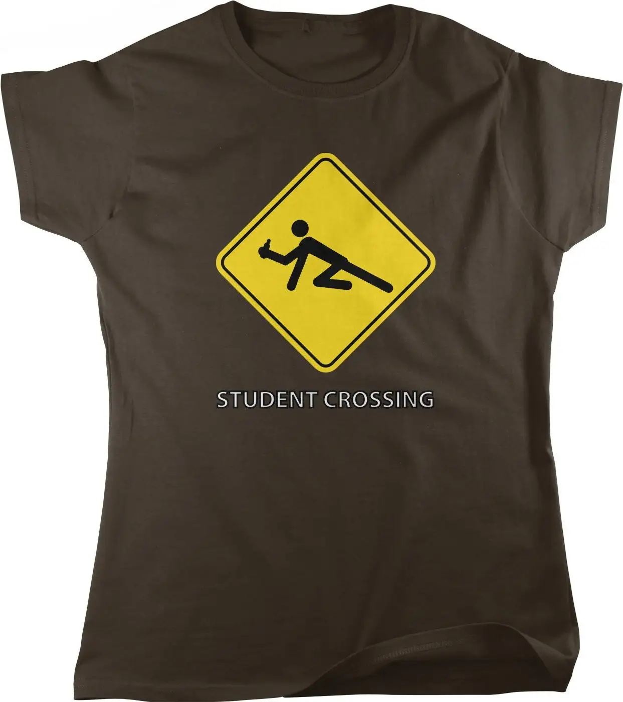 Student Crossing Crawl of Shame Drunk Women's T shirt HOOD_00362