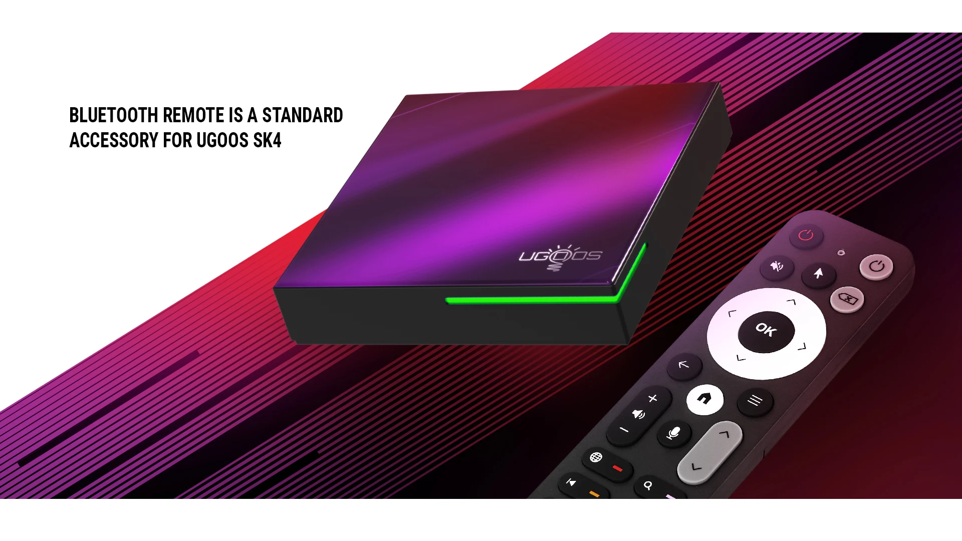 UGOOS SK4 صندوق التلفزيون الذكي أندرويد 14 Amlogic S905X5M-J BT5.4 LPDDR4 4G 64G AI-SR AV1 HDR 10 + دعم Dolby Audio Set Top Box #5