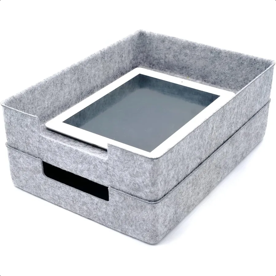 Welaxy органайзер для ящиков стола, лотки для писем, фетровая бумага для документов, файлов, сортировочная коробка для хранения журналов, мягкая прочная коробка из 2 предметов для офиса