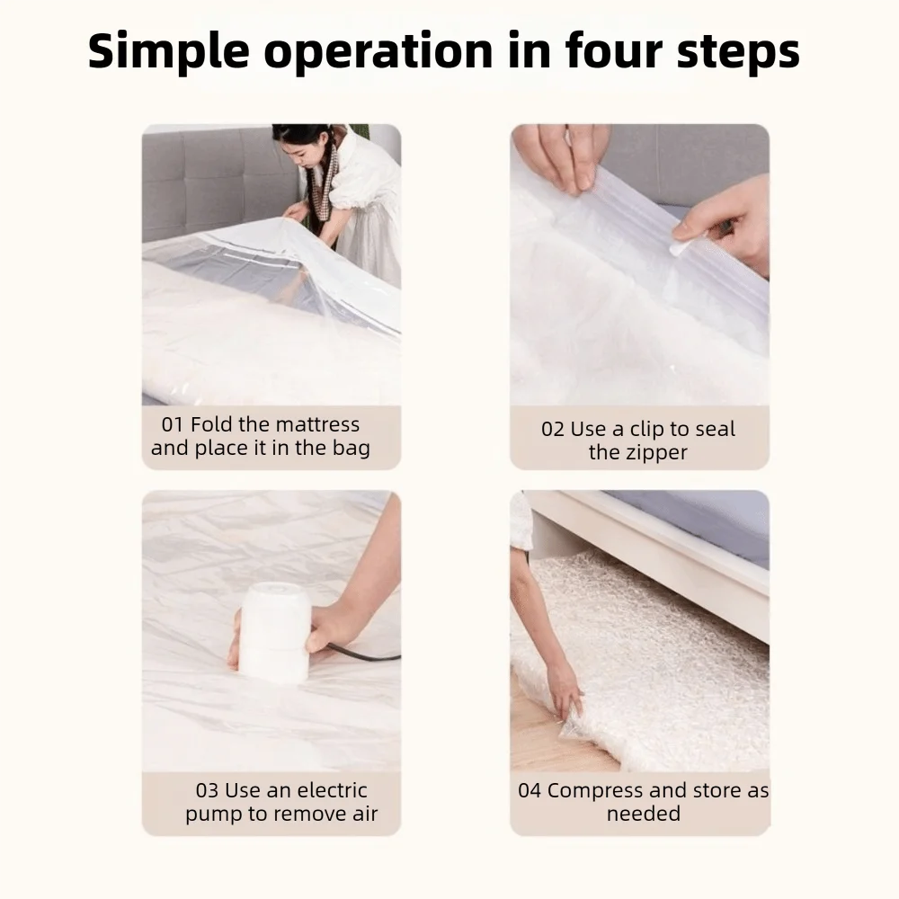 Large Capacity Latex Mattress Storage Bag Folding Space Saving Sponge Mats Compression Bags Sealed Clothes Moving Packing Bag