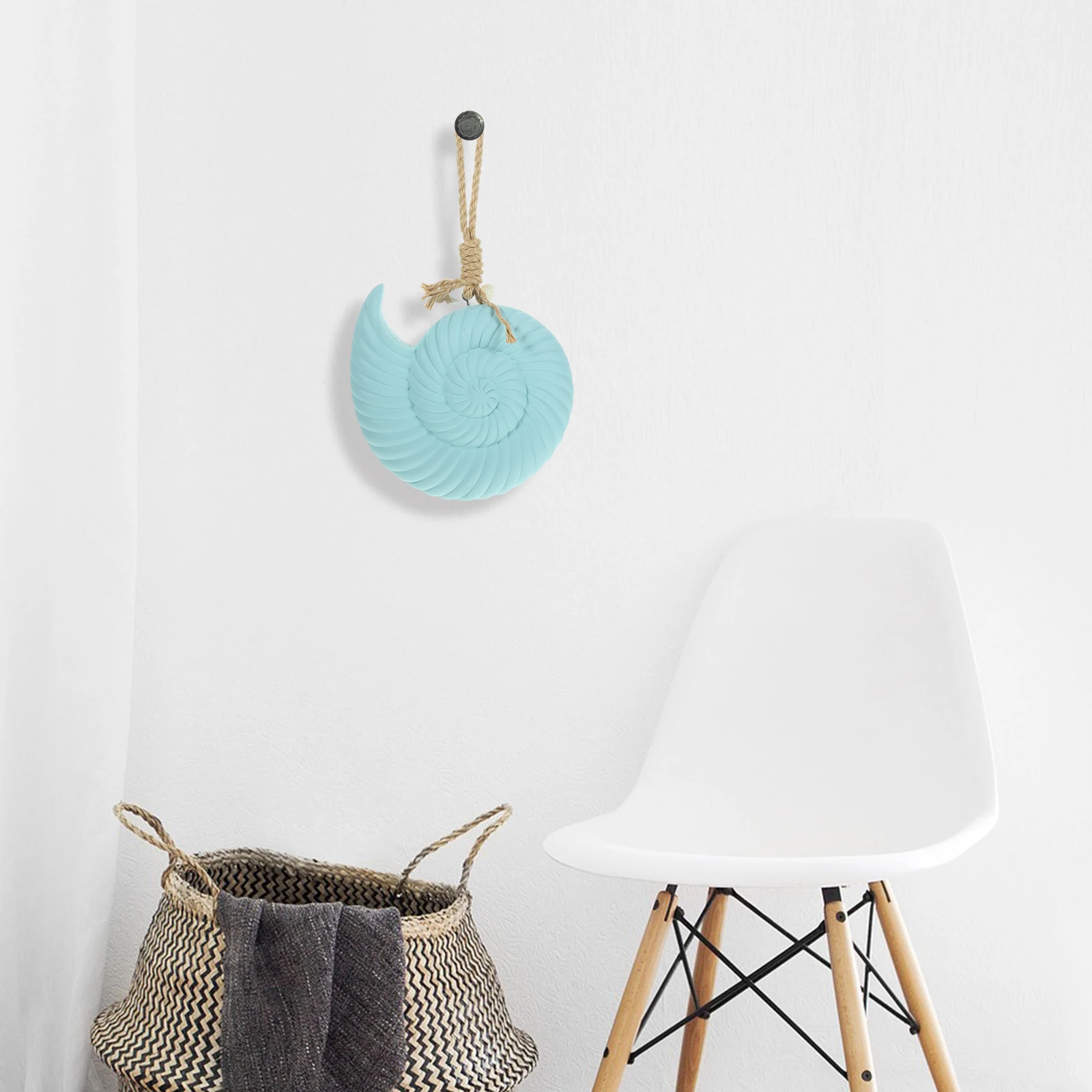 

Wooden Nautical Conch Hanging Decoration Mediterranean Themed Wall Art Beach Home Pendant Wall Hanging Crafts For