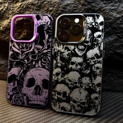 Black Art Skull Case for Samsung Galaxy S24 S23 S22 S21 S20 Note20 Ultra Plus FE M31 4G 5G Matte Shockproof Back Cover