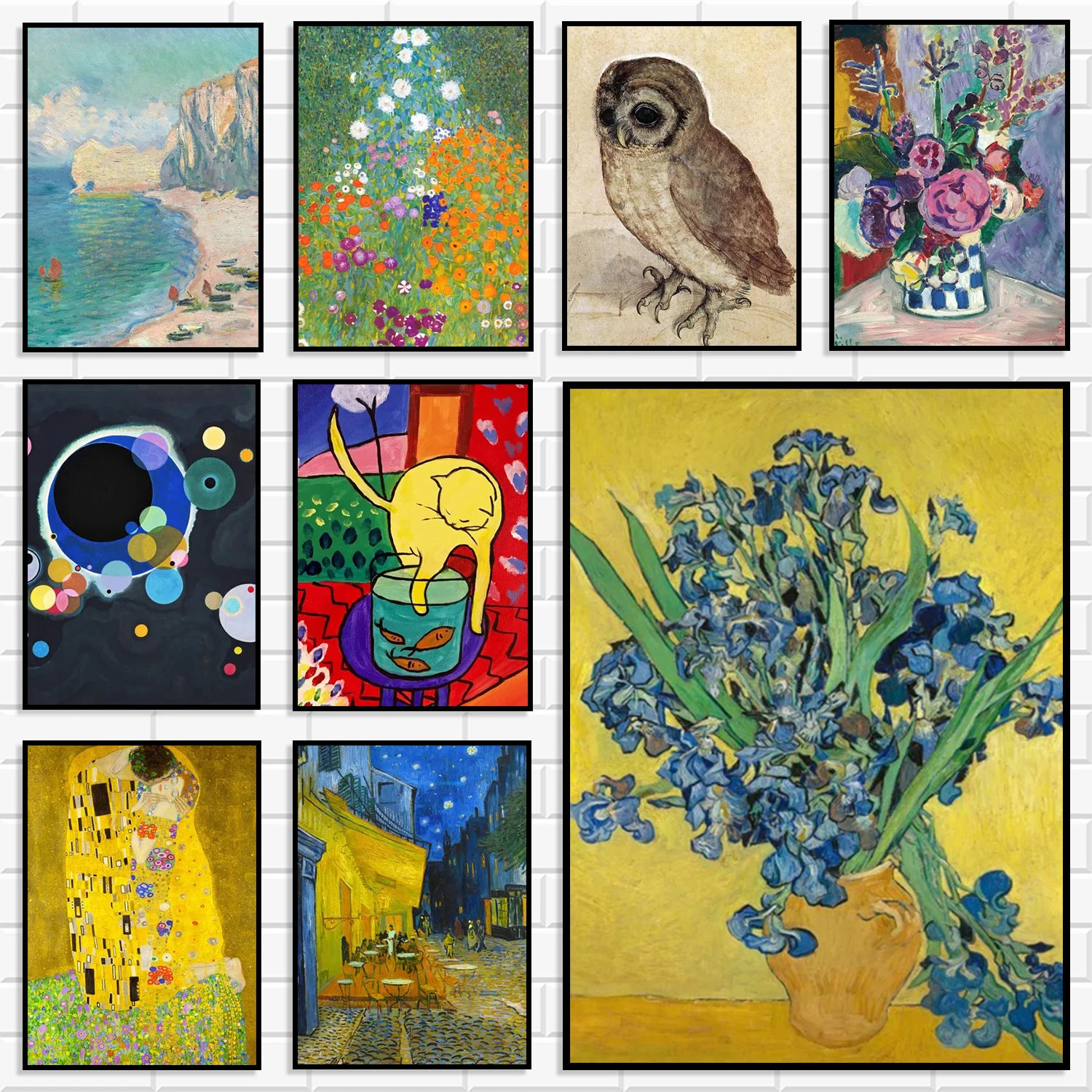 Classic Famous Art Gallery Wall Posters Vintage Oil Painting Canvas Prints Eclectic Retro Masterpiece Wall Art for Home Decor