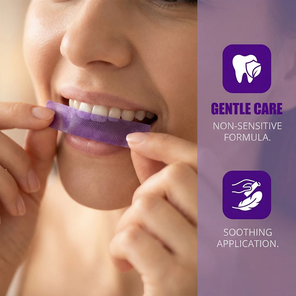 แผ่นฟอกสีฟันสีม่วง - ไม่ทำให้ฟ - Teeth Whitening Home Kit บทวิจารณ์และราคา