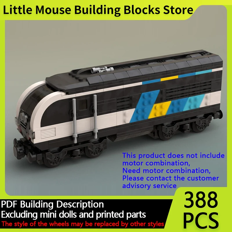 

City Car Model MOC Building Bricks Railway Passenger Locomotive Modular Technology Gifts Holiday Assemble Children Toys Suit