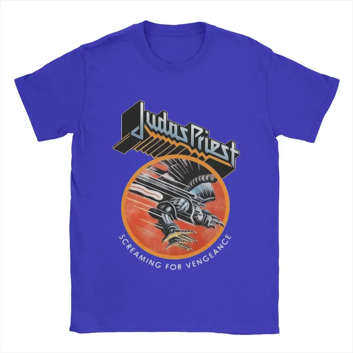 100% pamuklu üst giyim komik kısa kollu yuvarlak yaka Tees 4XL 5XL T-Shirt Erkek Judas Priest makinesi  Shirt  graphic t shirts