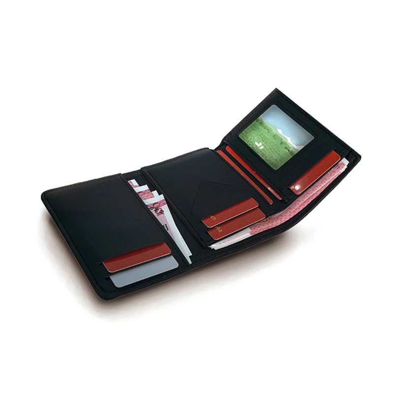 New Women's Three-Fold Wallet Short Hasp Houndstooth Wallet Student Minimalist Cute Card Holder Coin Purse Clutch Bag