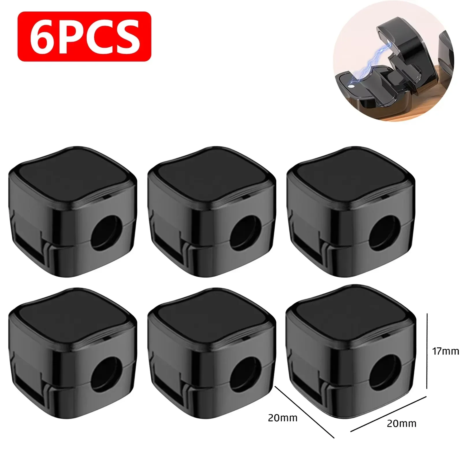 Magnetic Cable Organizer Clips Wall Mounted Cable Management Wire Manager Cord Holder Charging Cable Winder Home Organization