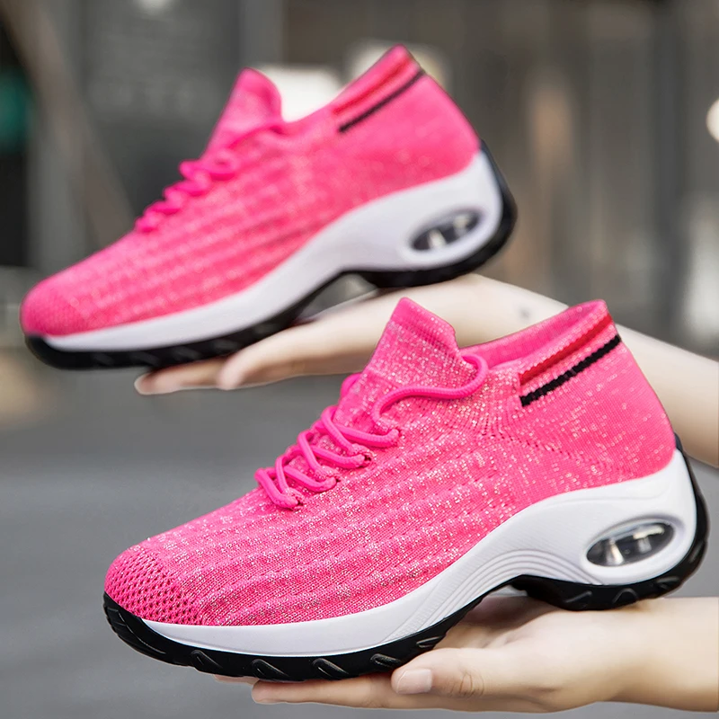 أحذية رقص ربيعية، سطح شبكي منسوج بنعل ناعم، أحذية رقص مربعة غير رسمية، أحذية رقص حديثة لكل من الرجال والنساء