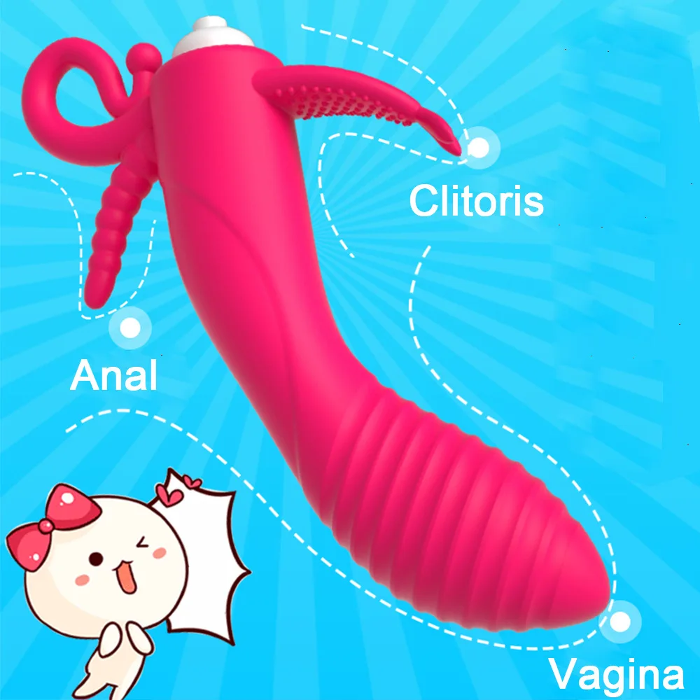 3 In 1 Dildo Vibrator Women Powerful G Spot Vibrators Anal Vagina Clitoris Stimulator Female Masturbator Sex Toys Adult Sexshop