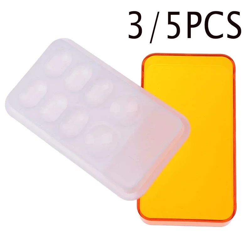 3/5Pcs Dental Tools Dentistry Box Resin Mixing Watering Moisturizing Plate with Cover 8 Slot Palette Lab Equipment